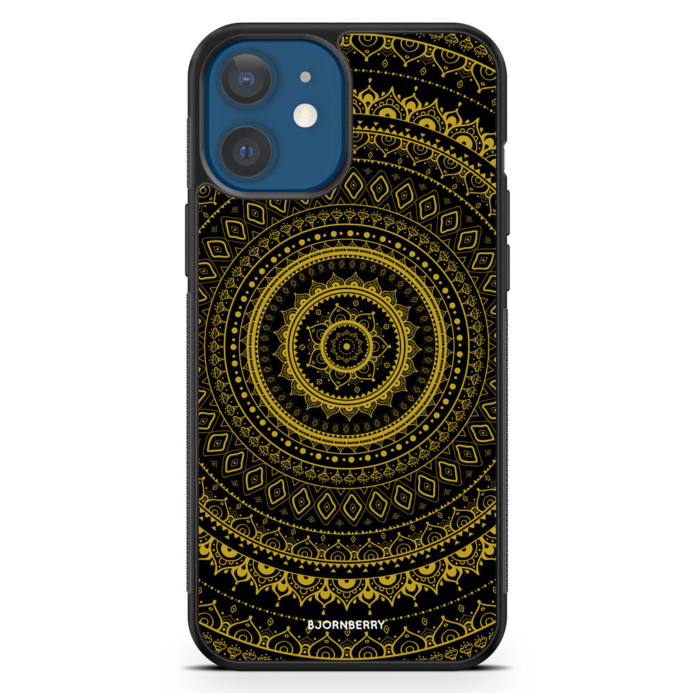 iPhone 12 Case - Black Gold Mandala