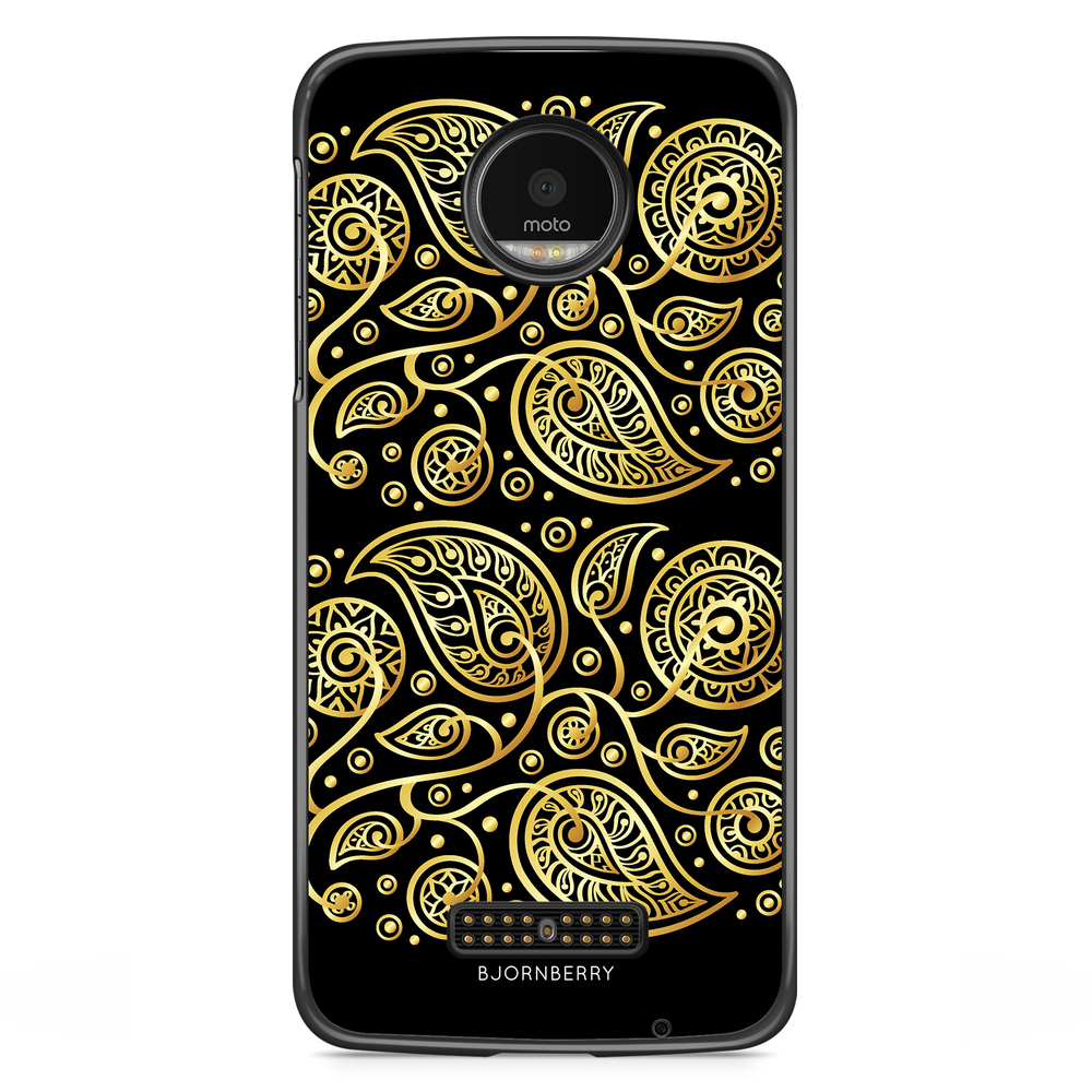 Motorola Moto Z Case - Gold Flowers