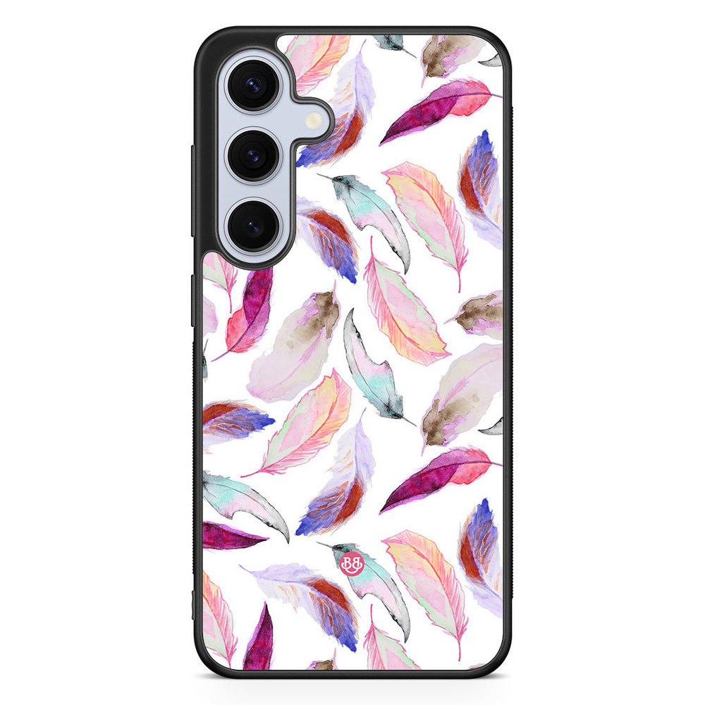 Samsung Galaxy S24 FE Case - Watercolor Feathers