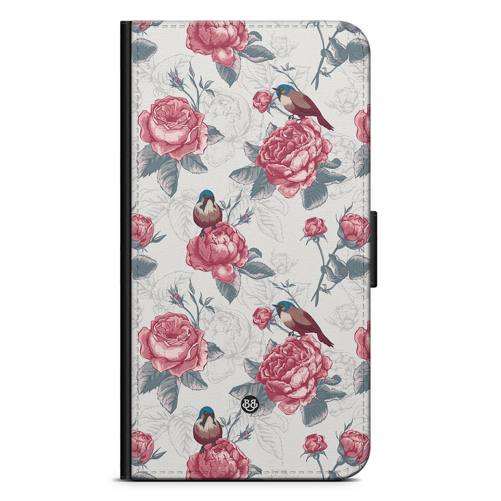 OnePlus 10T Wallet Case - Roses and Birds