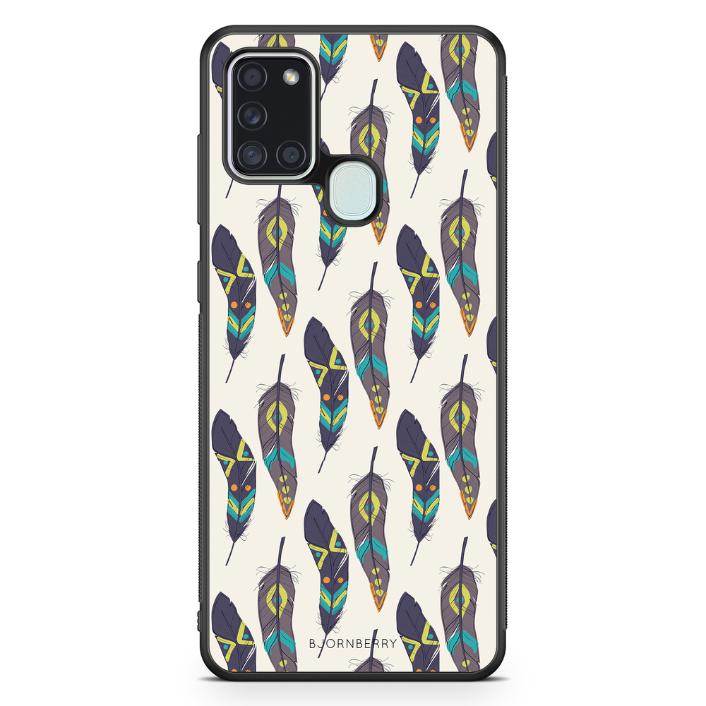 Samsung Galaxy A21s Case - Ethnic Feathers