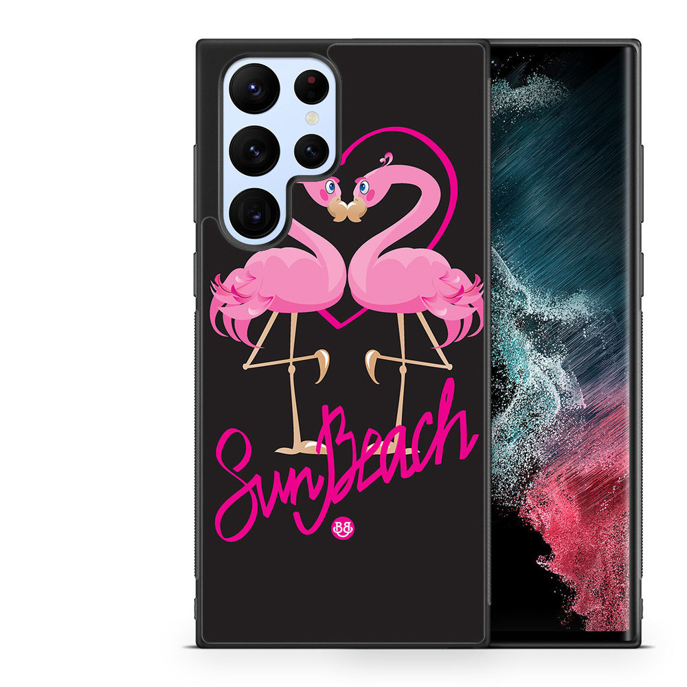 Samsung Galaxy S22 Ultra 5G Case - Sun Beach Flamingo