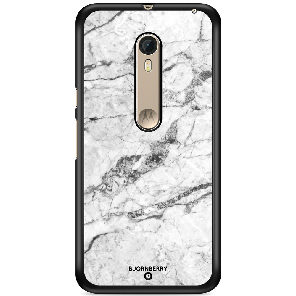 Moto X Style Case - White Marble