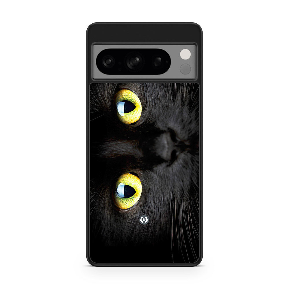 Google Pixel 8 Pro Case - Black Cat Close up
