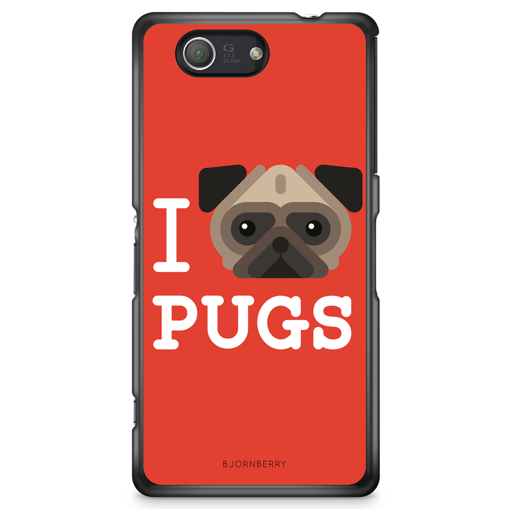 Sony Xperia Z3 Compact Case - I Love Pugs
