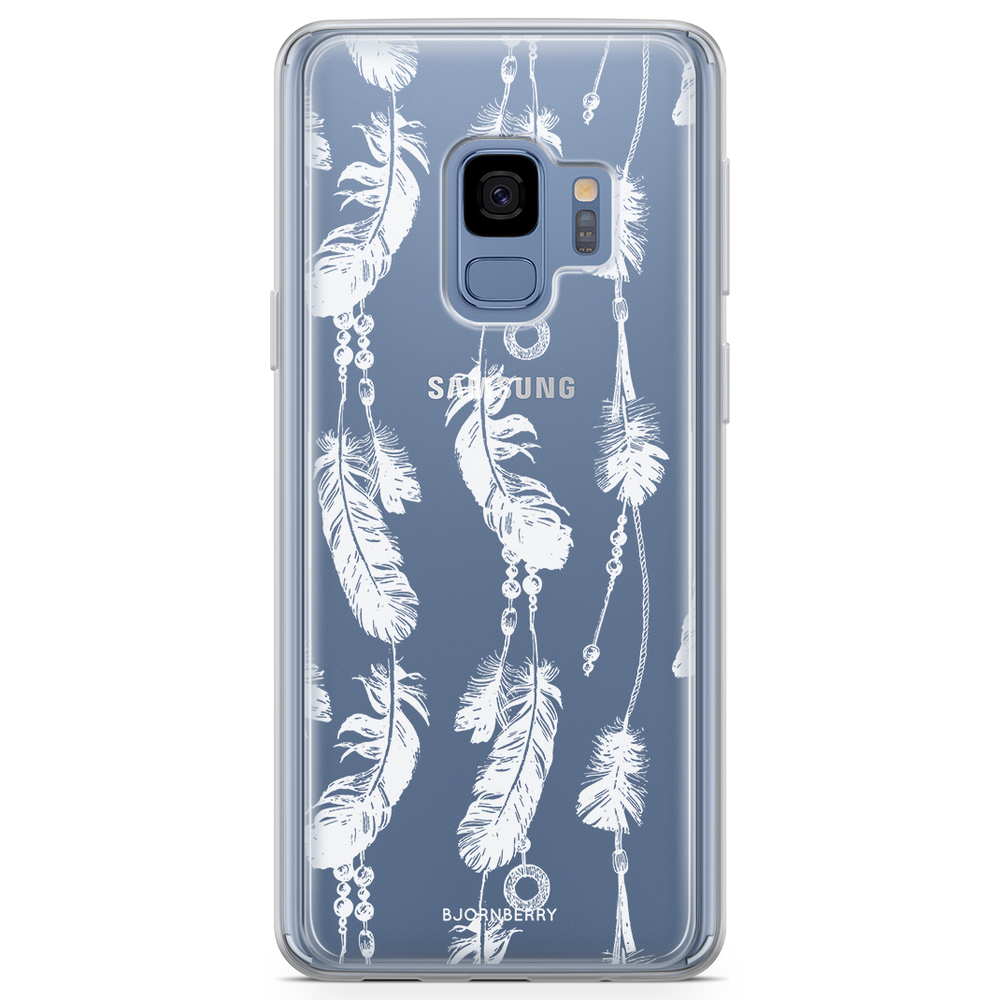 Samsung Galaxy S9 Fashion Case - White Feathers