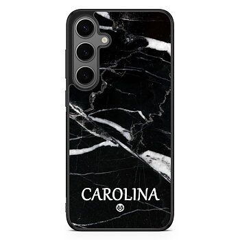 Samsung Galaxy S24 Plus Custom Skal - Black Marble Name
