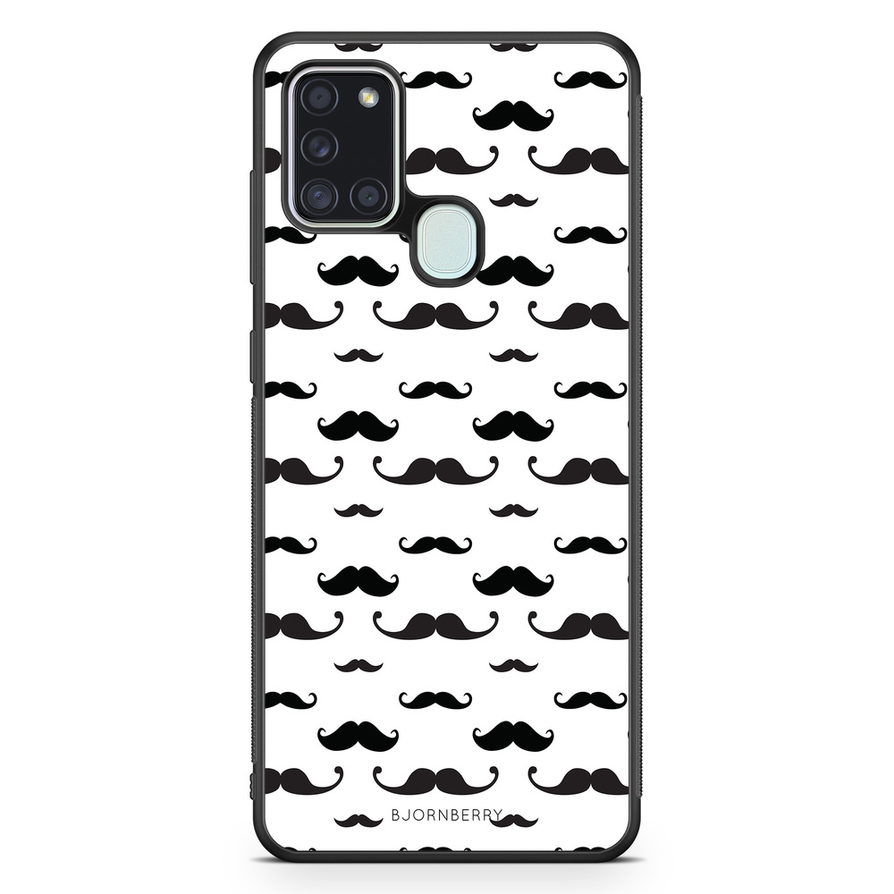 Samsung Galaxy A21s Case - Mustache Pattern
