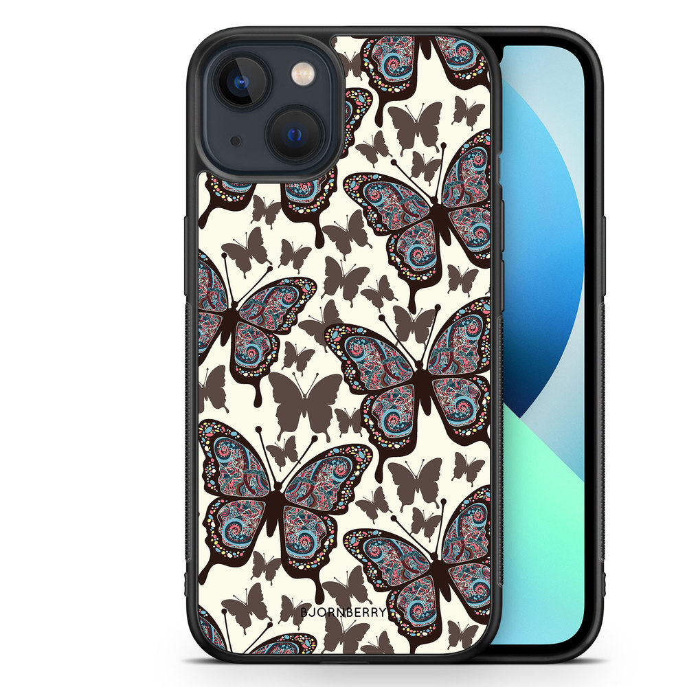 iPhone 13 Mini Case - Colorful Butterflies