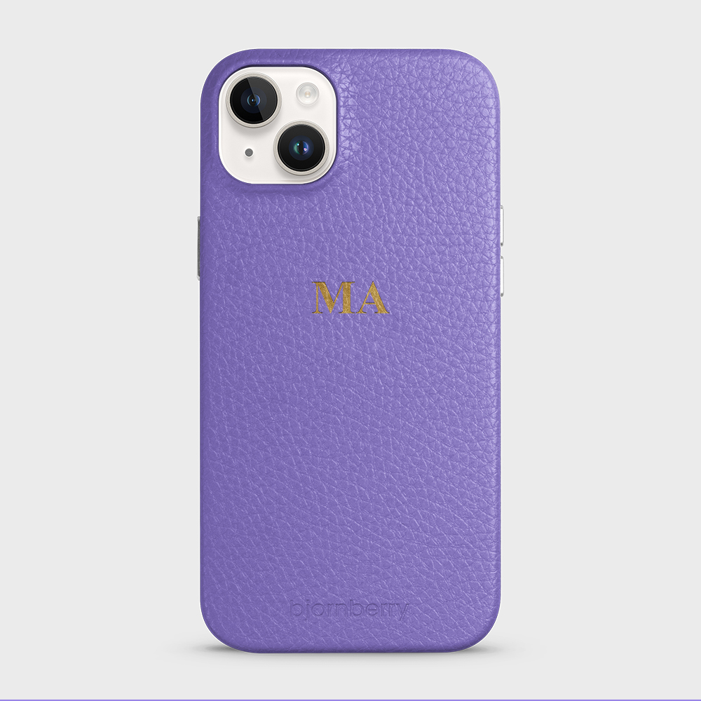 iPhone 15 Plus Personalized Leather Case - Monogram - 4
