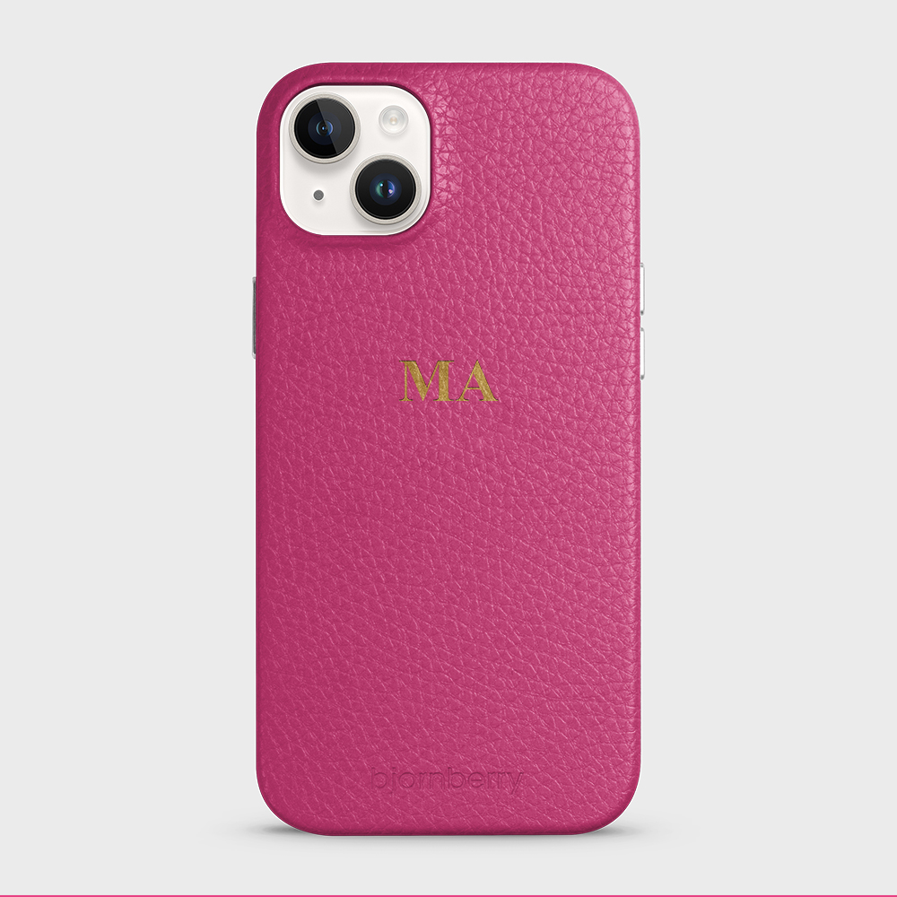 iPhone 15 Plus Personalized Leather Case - Monogram - 16