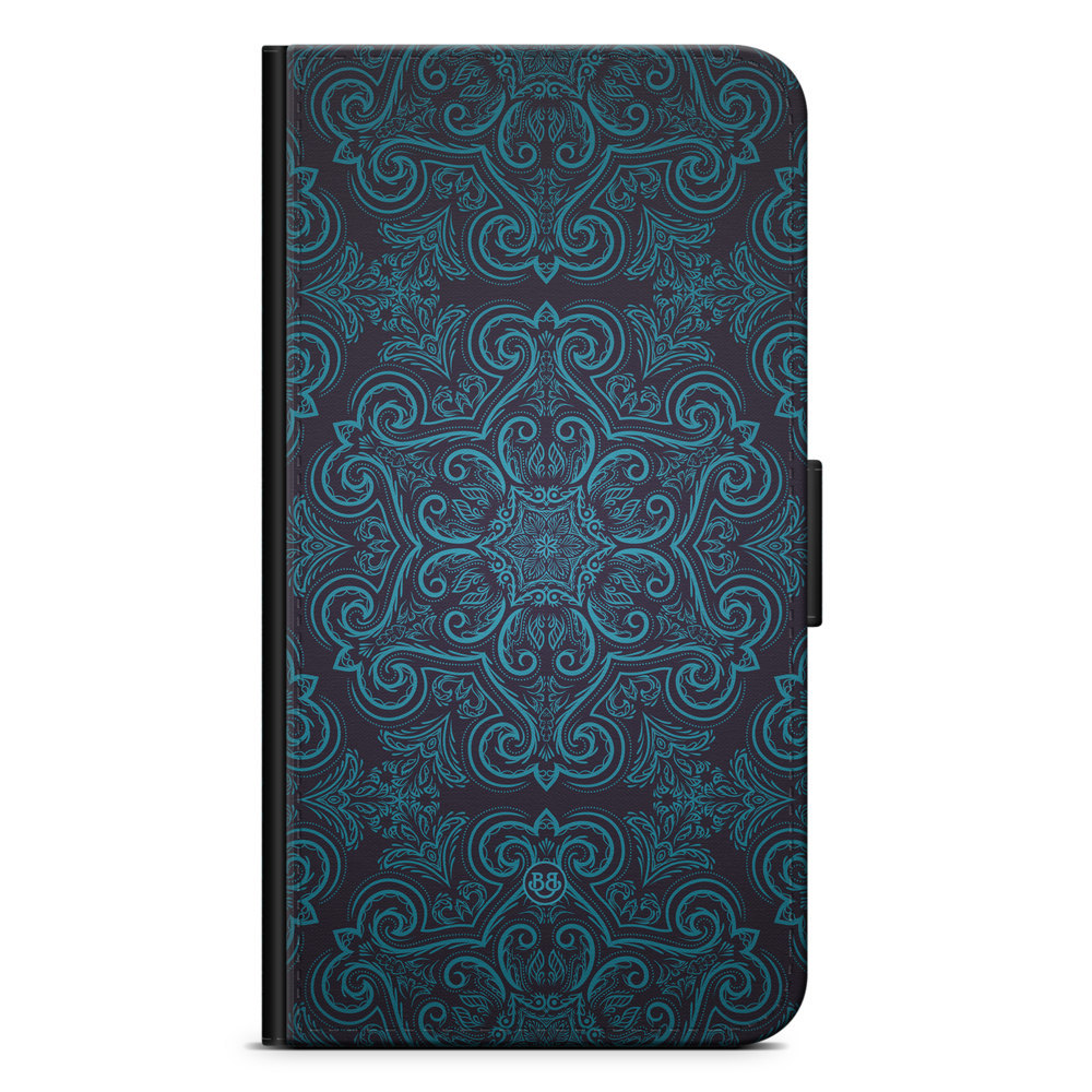 LG G5 Wallet Case - Blue Retro Pattern