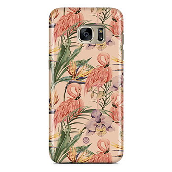 Samsung Galaxy S7 Edge Premium Skal - Flamingos