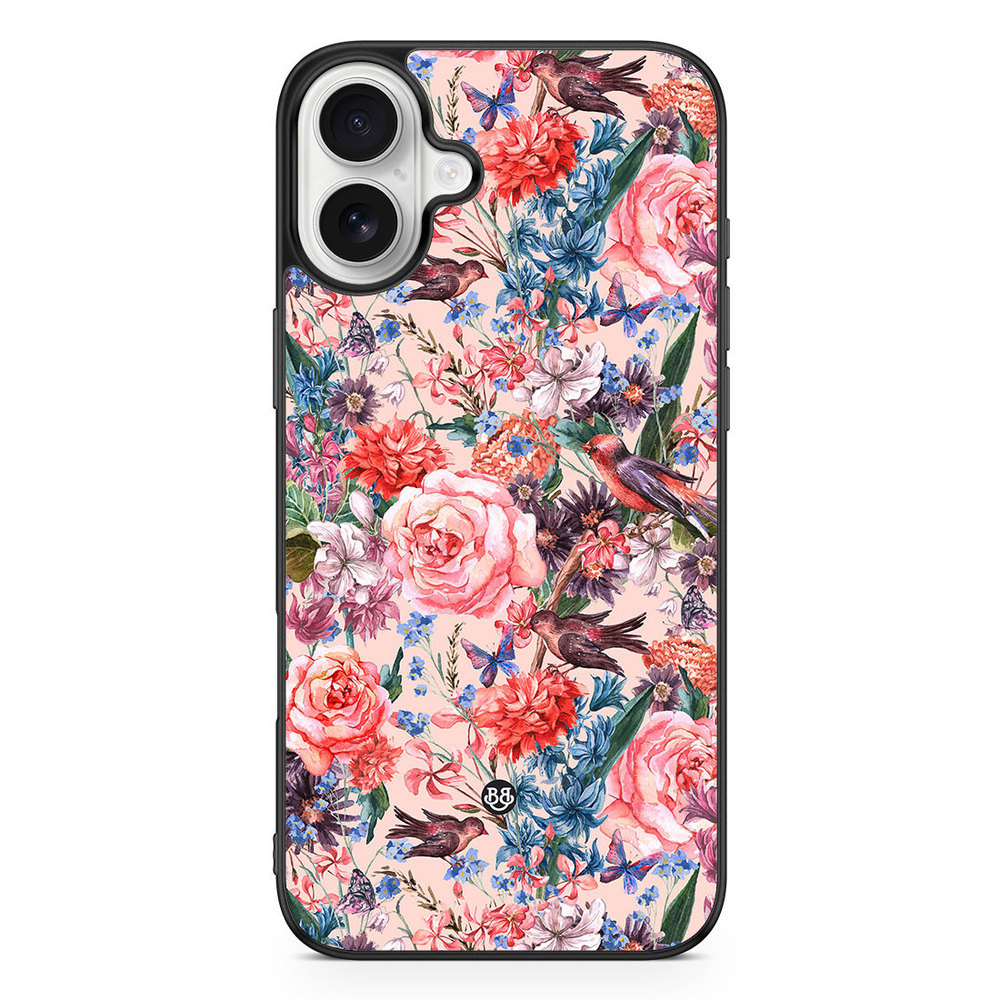 iPhone 16 Plus Case - Birds & Flowers