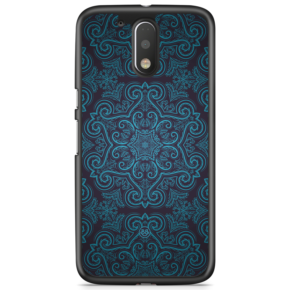 Moto G4/G4 Plus Case - Blue Retro Pattern