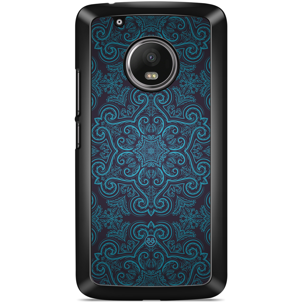 Moto G5 Plus Case - Blue Retro Pattern