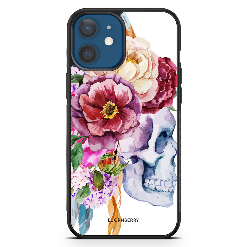 iPhone 12 Case - Skull & Flowers