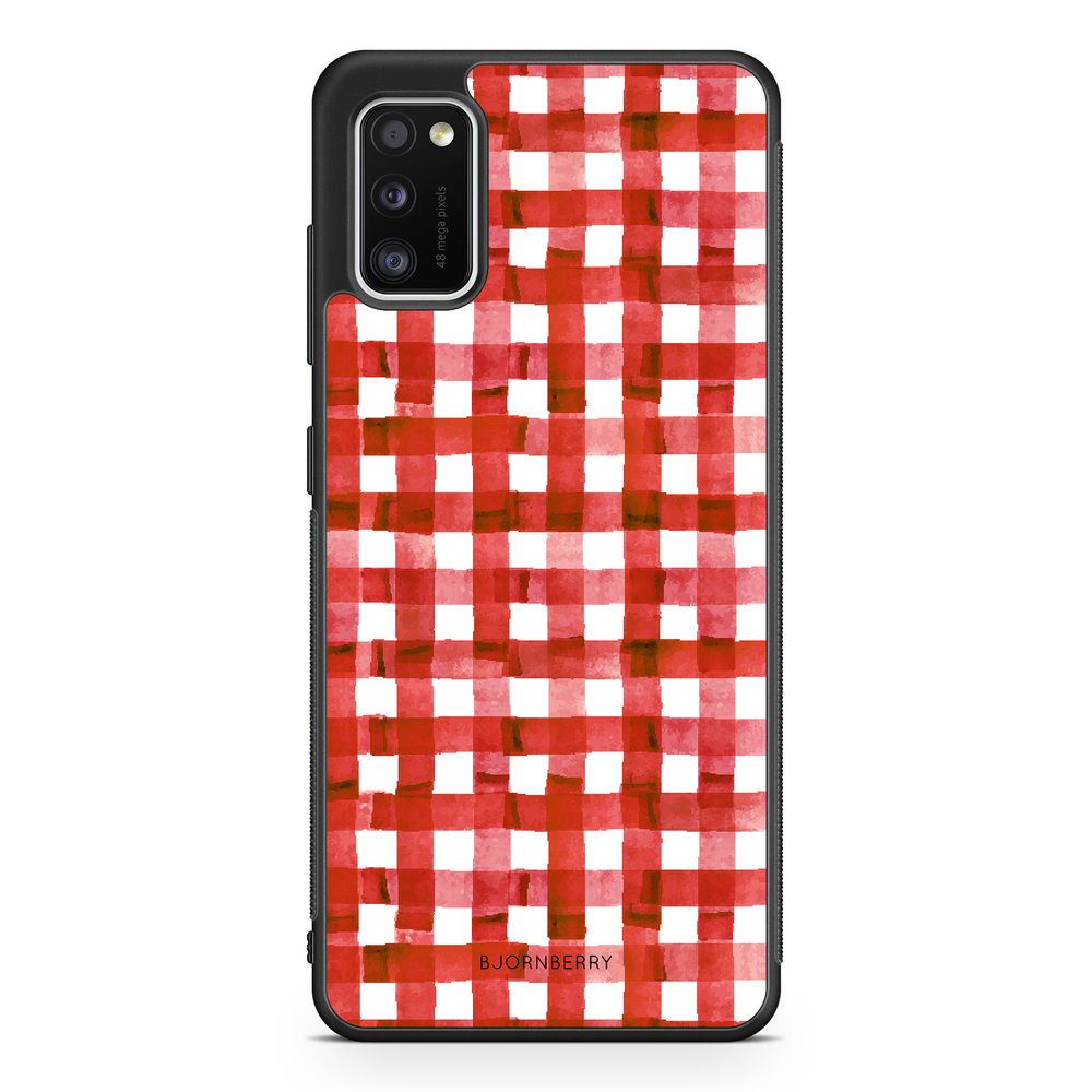 Samsung Galaxy A41 Case - Red Stripes