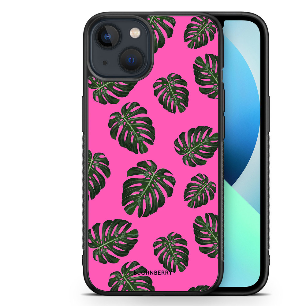 iPhone 13 Mini Case - Monstera Pink