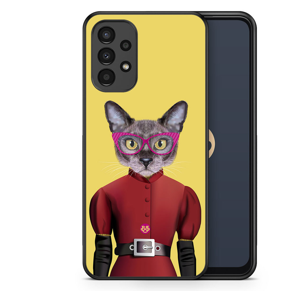 Samsung Galaxy A13 Case - Hipster Cat