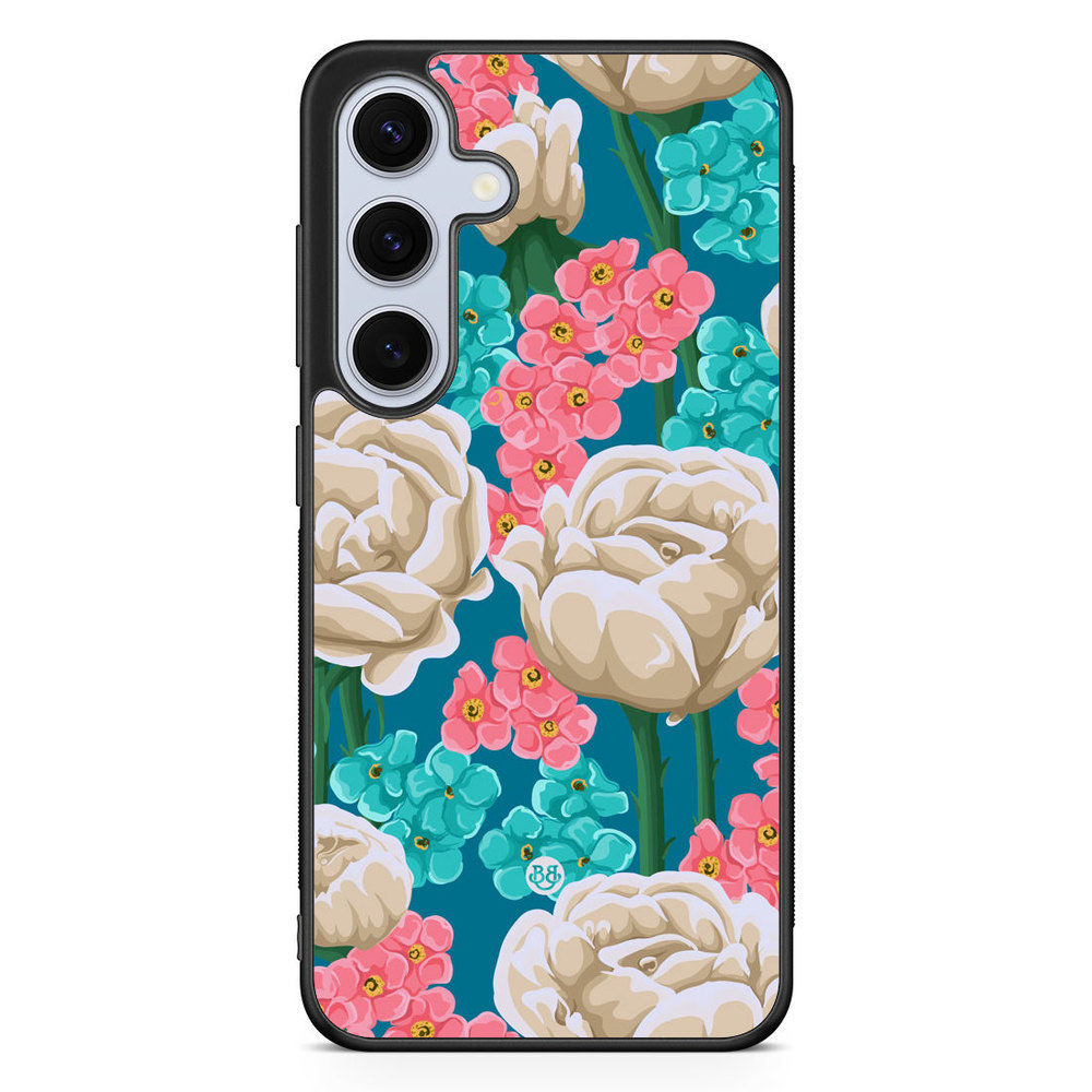 Samsung Galaxy S24 FE Case - Seamless White Roses
