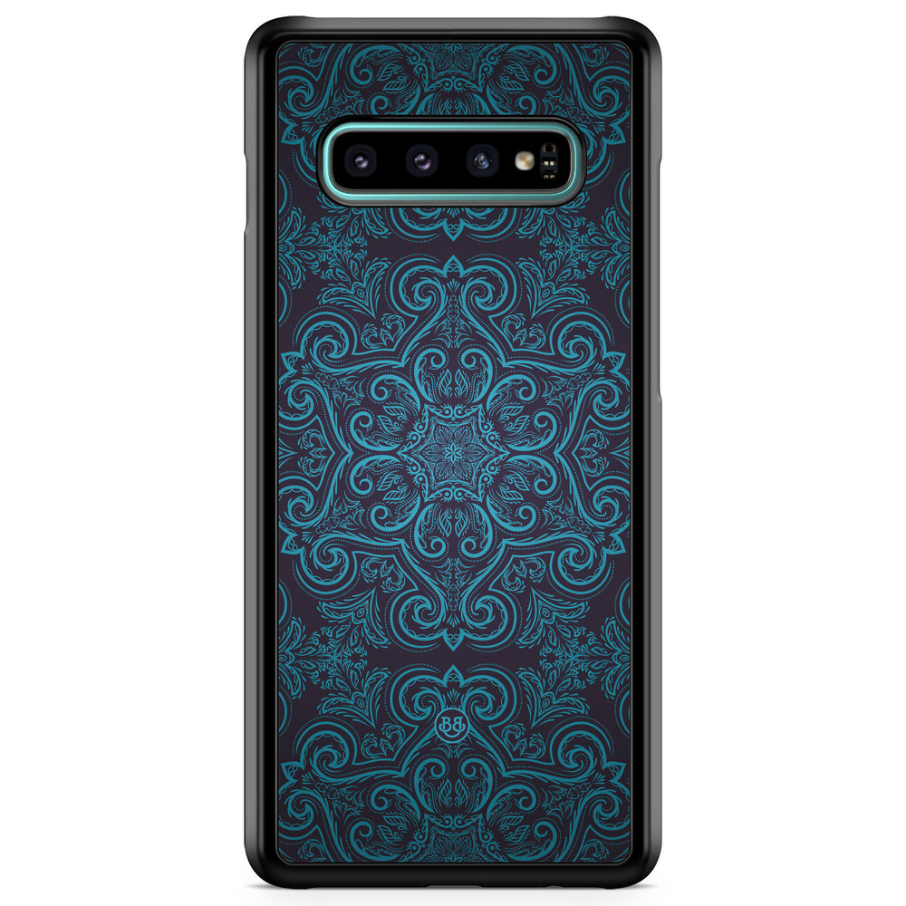 Samsung Galaxy S10 Case - Blue Retro Pattern