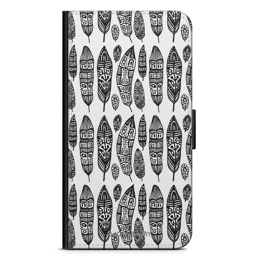 Samsung Galaxy A12 Plånboksfodral - Vintage Feathers | Mobilskal & Mobilfodral BJORNBERRY
