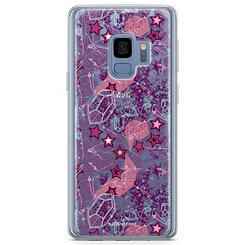 Samsung Galaxy S9 Fashion Skal - Lila Stjärnor
