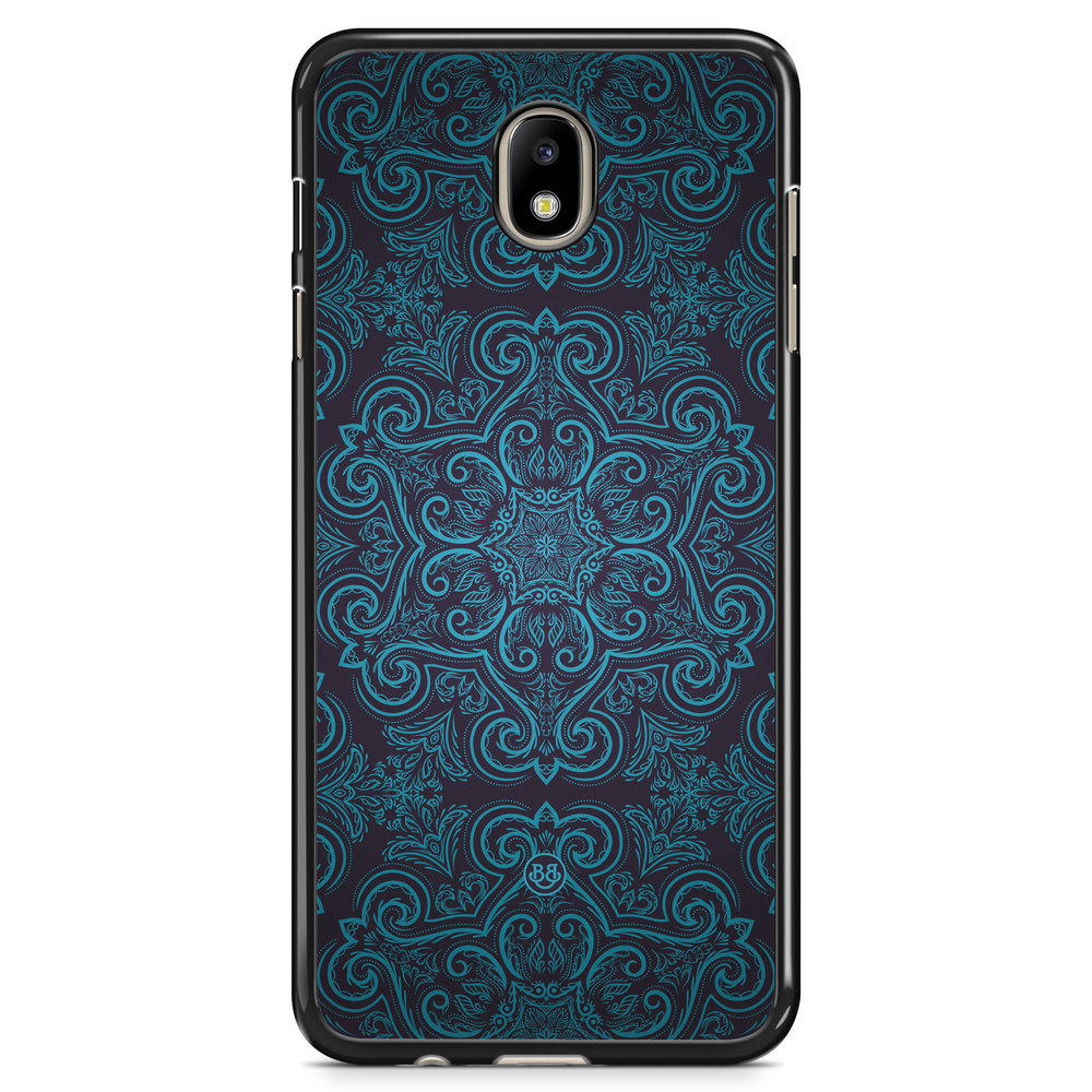 Samsung Galaxy J7 (2017) Case - Blue Retro Pattern