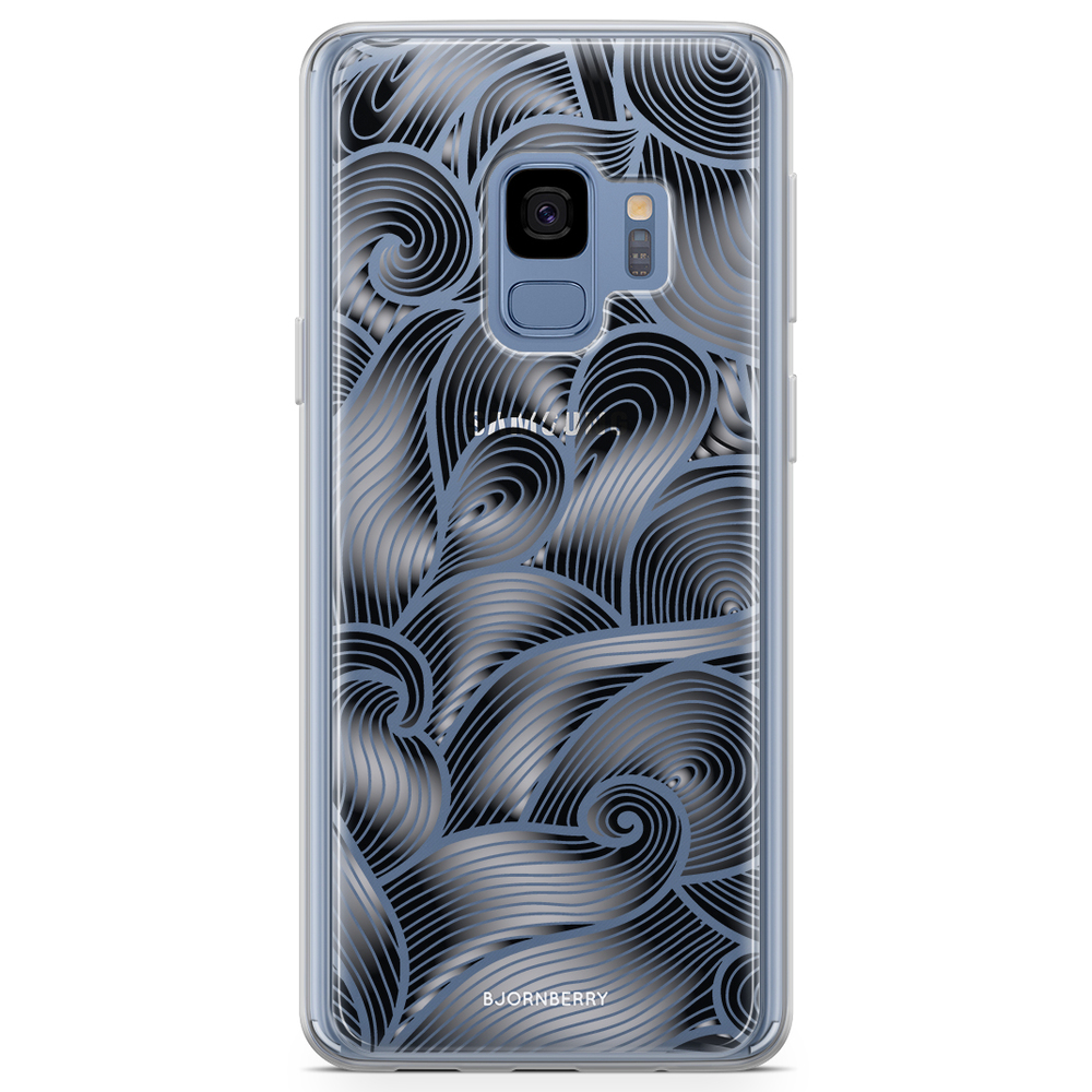 Samsung Galaxy S9 Fashion Case - Black Waves