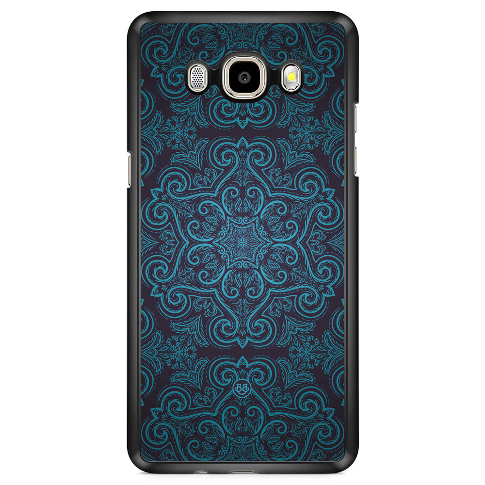 Samsung Galaxy J7 (2016) Case - Blue Retro Pattern