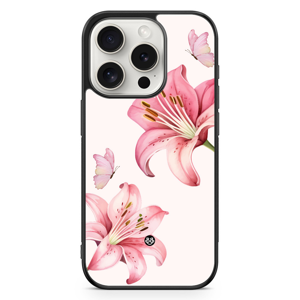 iPhone 15 Pro Case - WILD BLOOM - Pink Lily