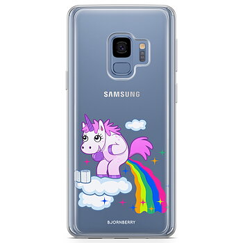 Samsung Galaxy S9 Fashion Skal - Bajsande Enhörning