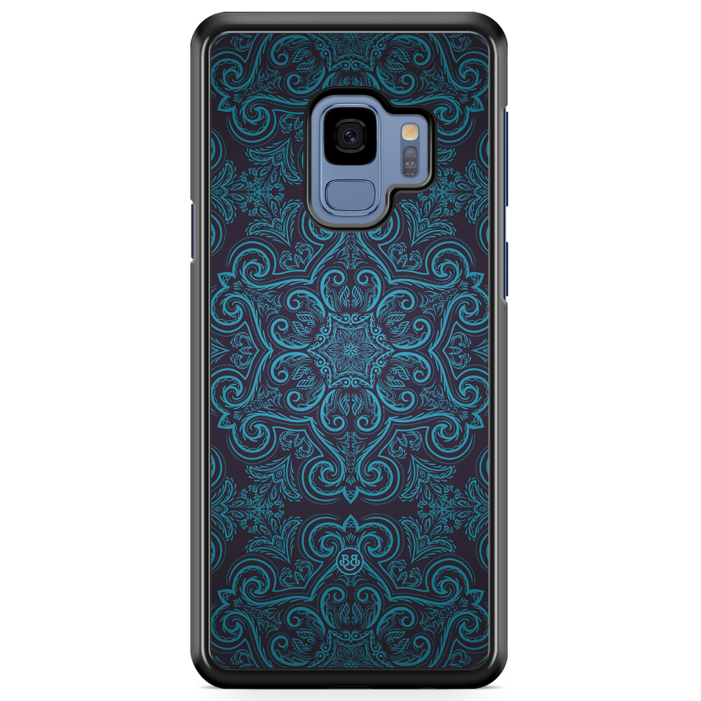 Samsung Galaxy S9 Case - Blue Retro Pattern