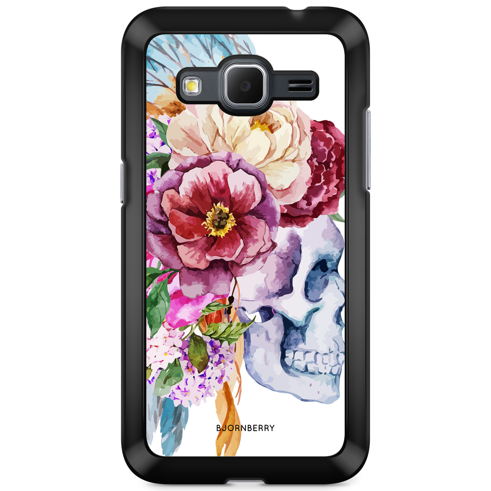 Samsung Galaxy Core Prime Case - Skull & Flowers