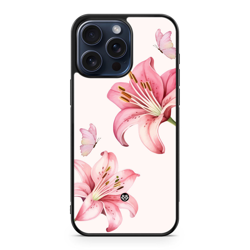 iPhone 15 Pro Max Case - WILD BLOOM - Pink Lily