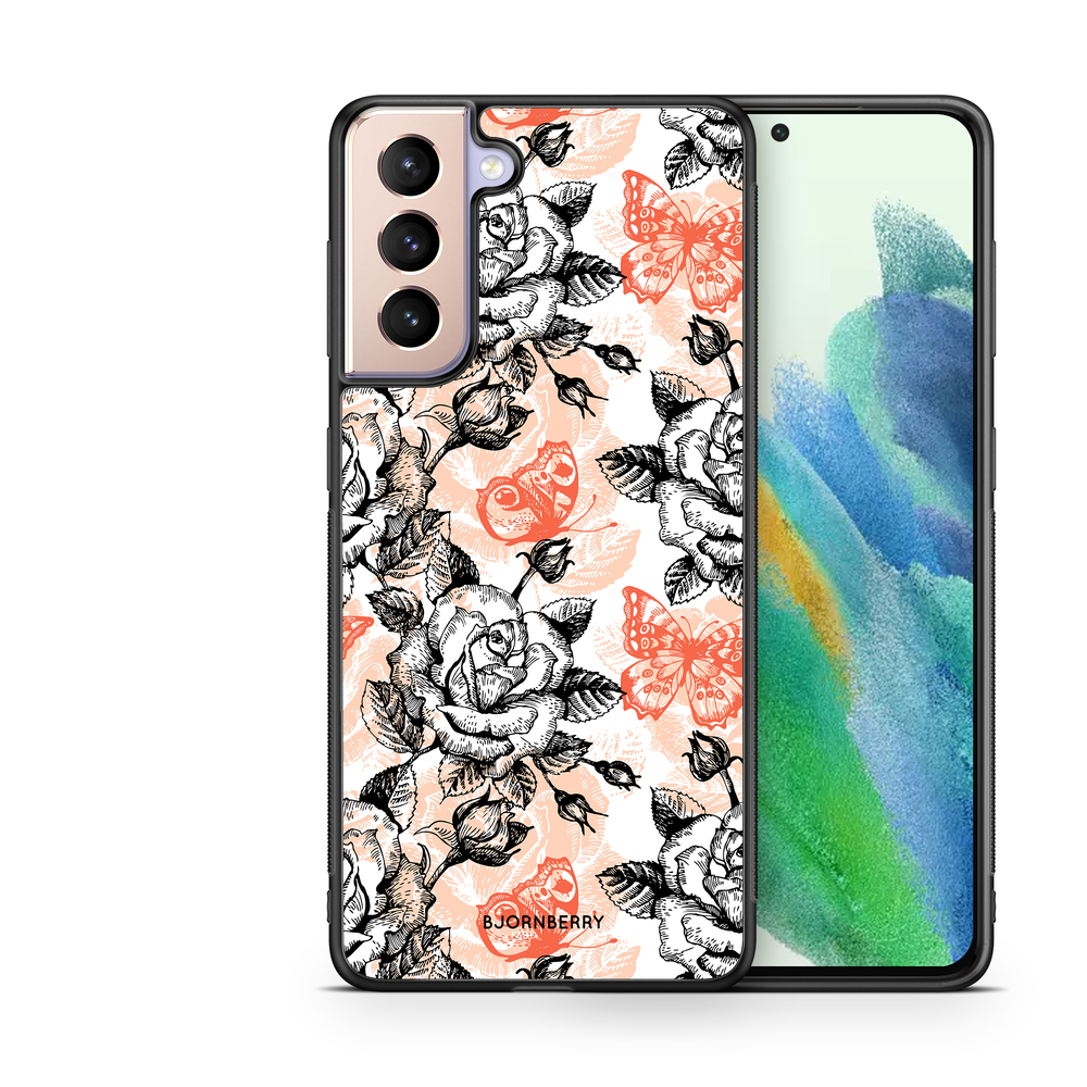 Samsung Galaxy S21 FE 5G Case - Roses & Butterflies