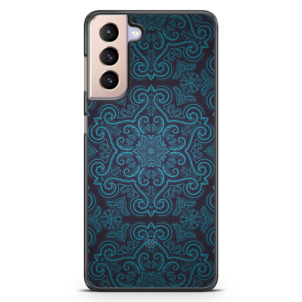 Samsung Galaxy S21 Case - Blue Retro Pattern