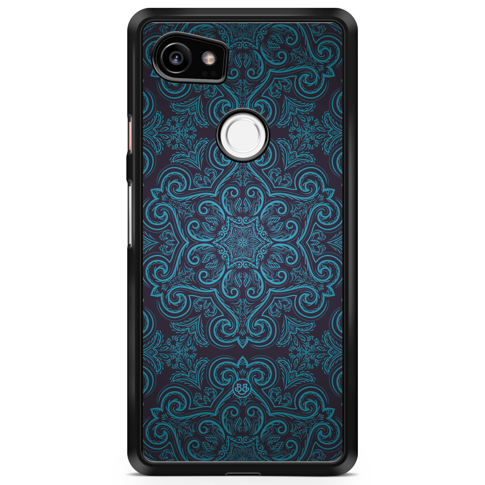Google Pixel 2 XL Case - Blue Retro Pattern