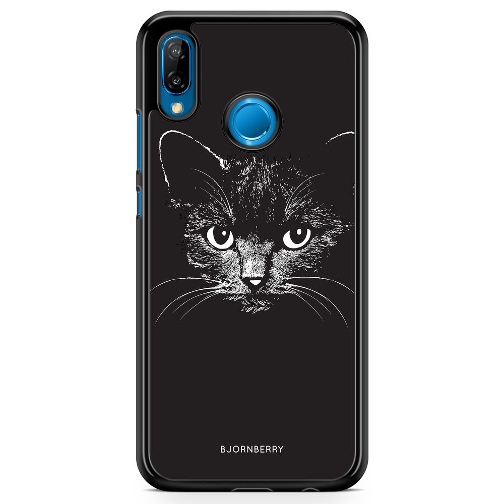 Huawei P20 Lite Case - Black/White Cat