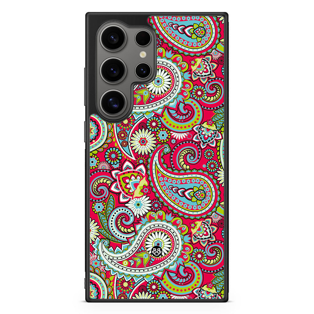 Samsung Galaxy S24 Ultra Case - Röd Paisley