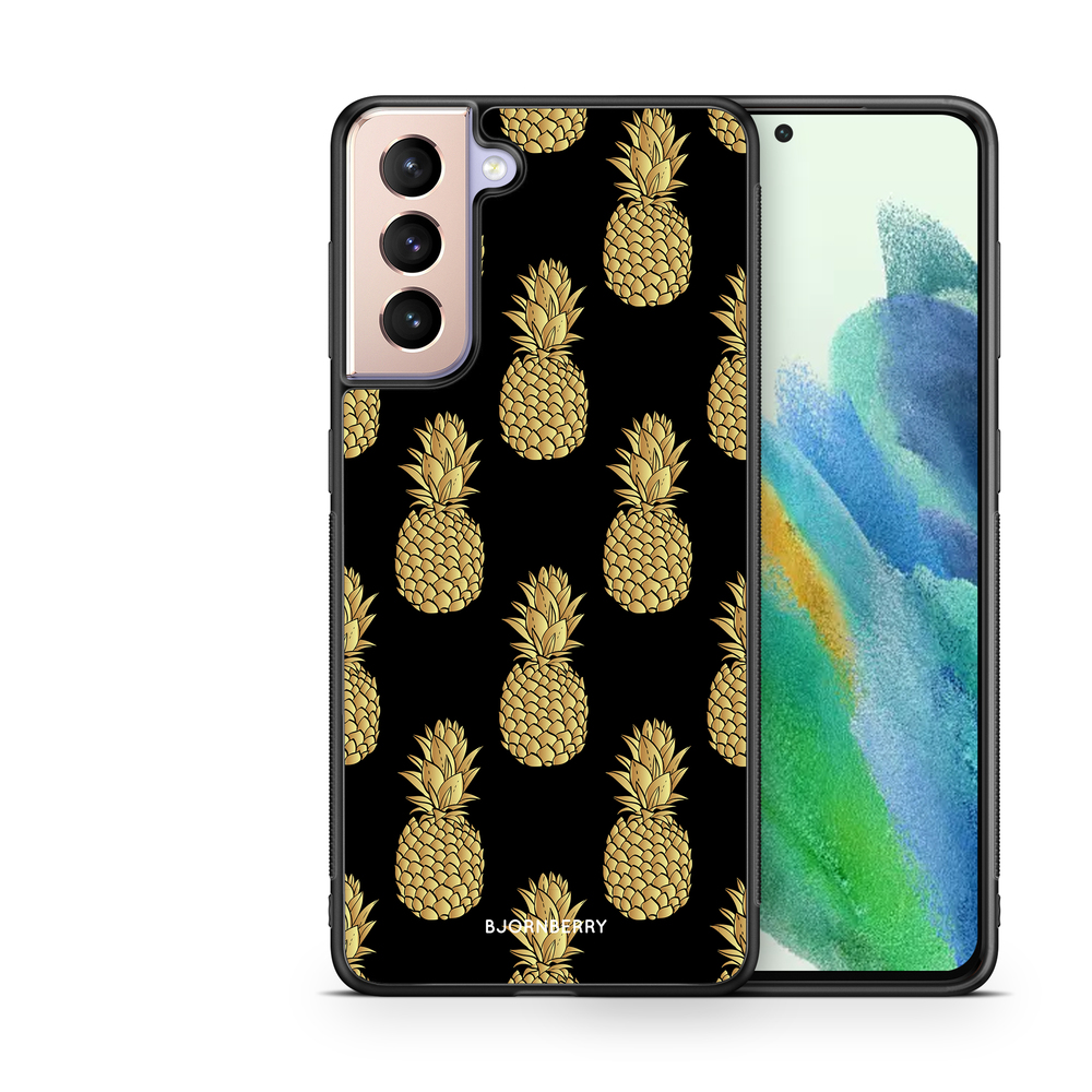 Samsung Galaxy S21 FE 5G Case - Gold Pineapples