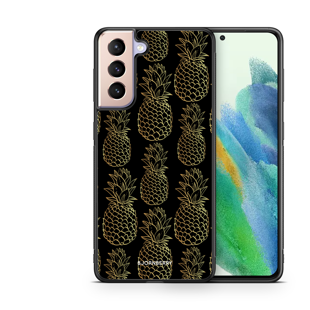 Samsung Galaxy S21 FE 5G Case - Gold Pineapples