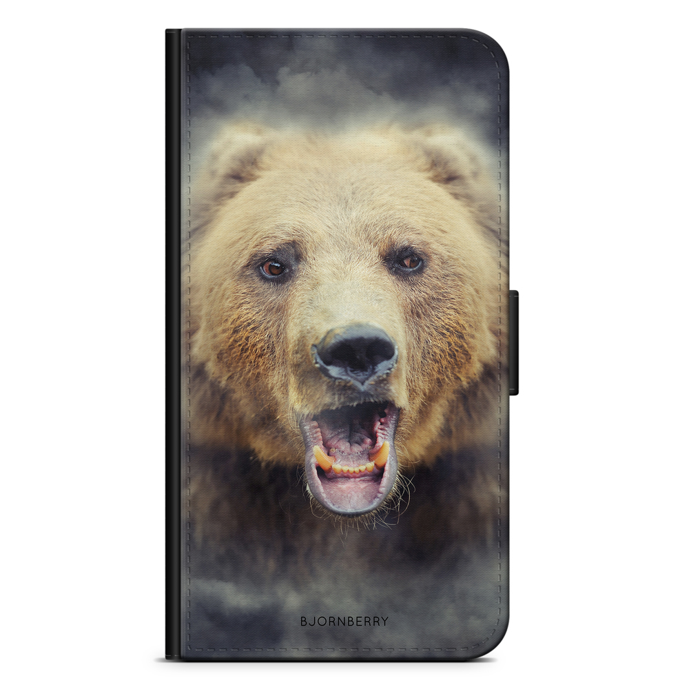 Huawei P30 Lite Wallet Case - Angry Bear