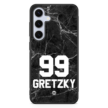 Samsung Galaxy S24 FE Custom Skal - Black Marmor Number