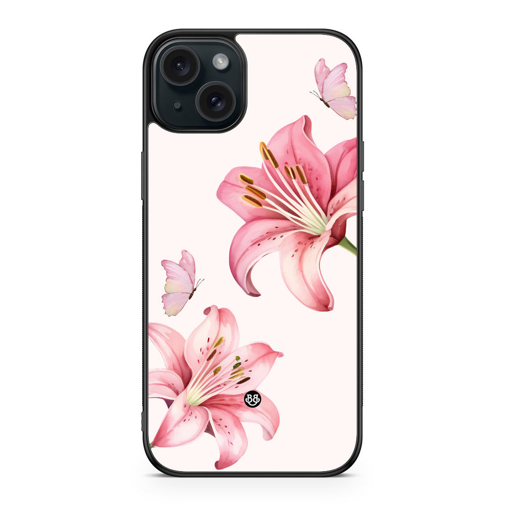iPhone 15 Plus Case - WILD BLOOM - Pink Lily