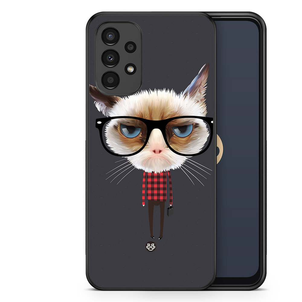 Samsung Galaxy A13 Case - Hipster Cat
