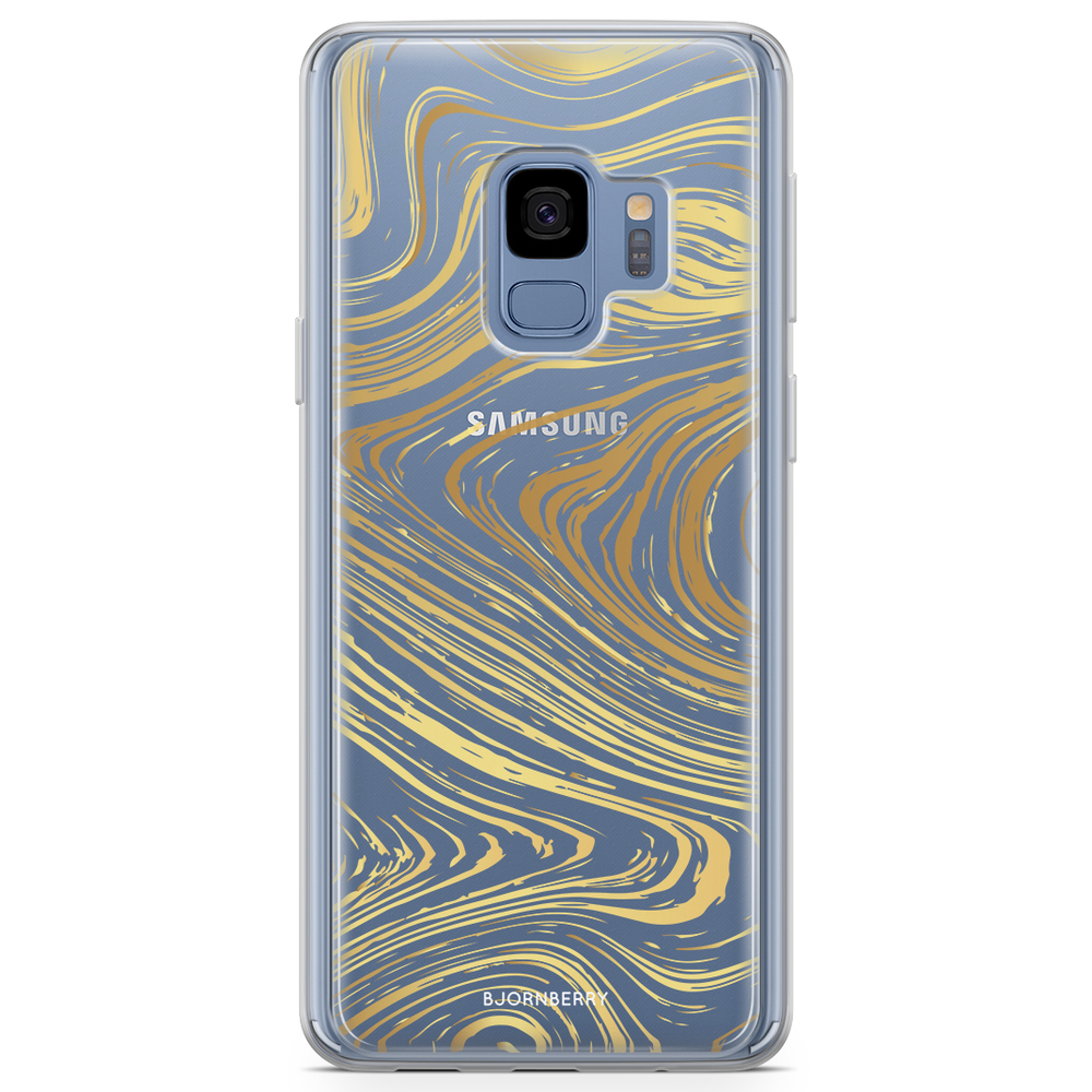 Samsung Galaxy S9 Fashion Skal - Guld Marmor