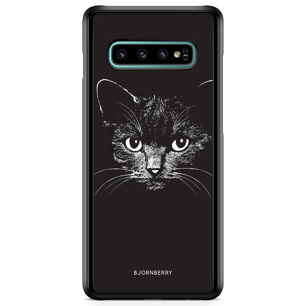 Samsung Galaxy S10 Plus Case - Black/White Cat
