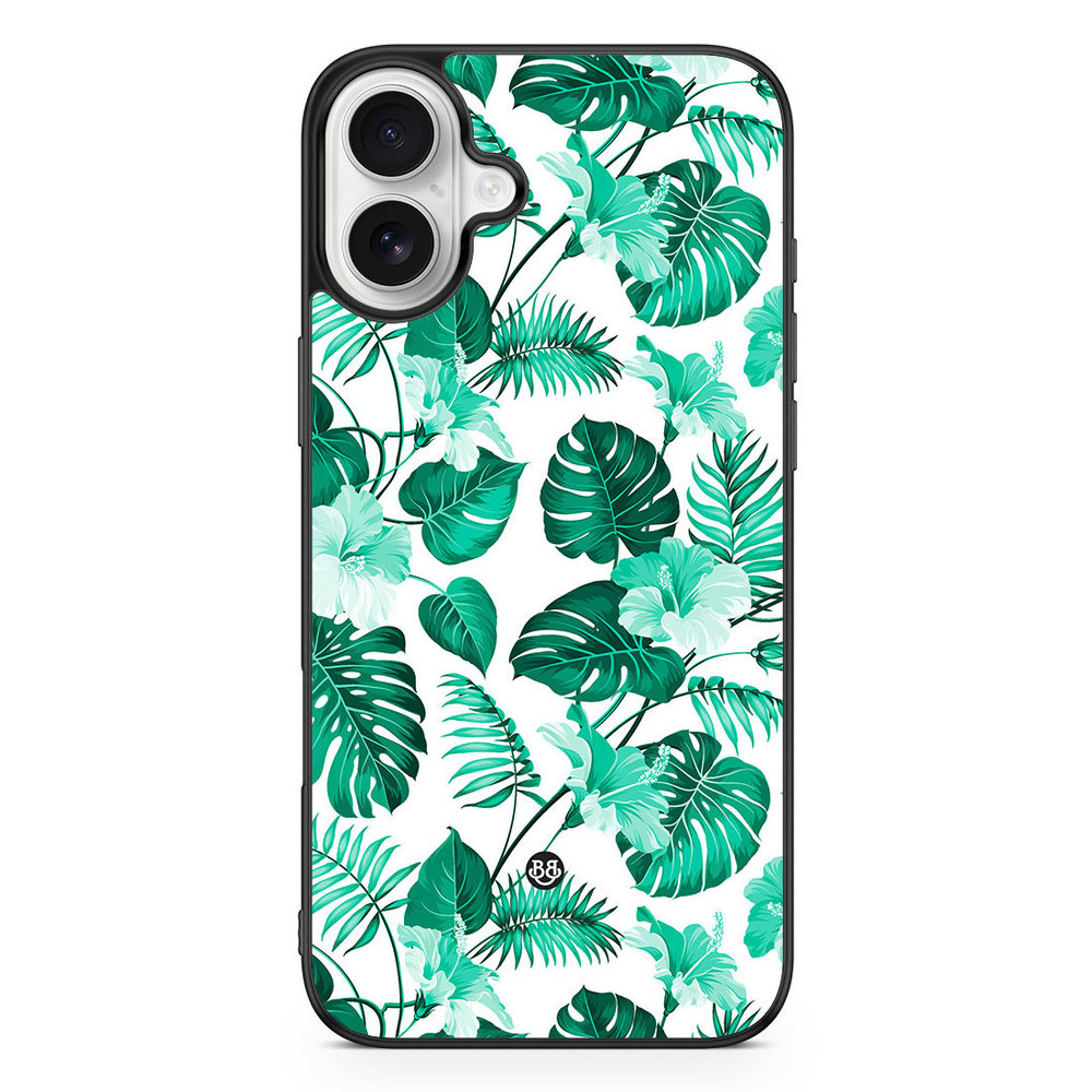 iPhone 16 Plus Case - Turquoise Flowers